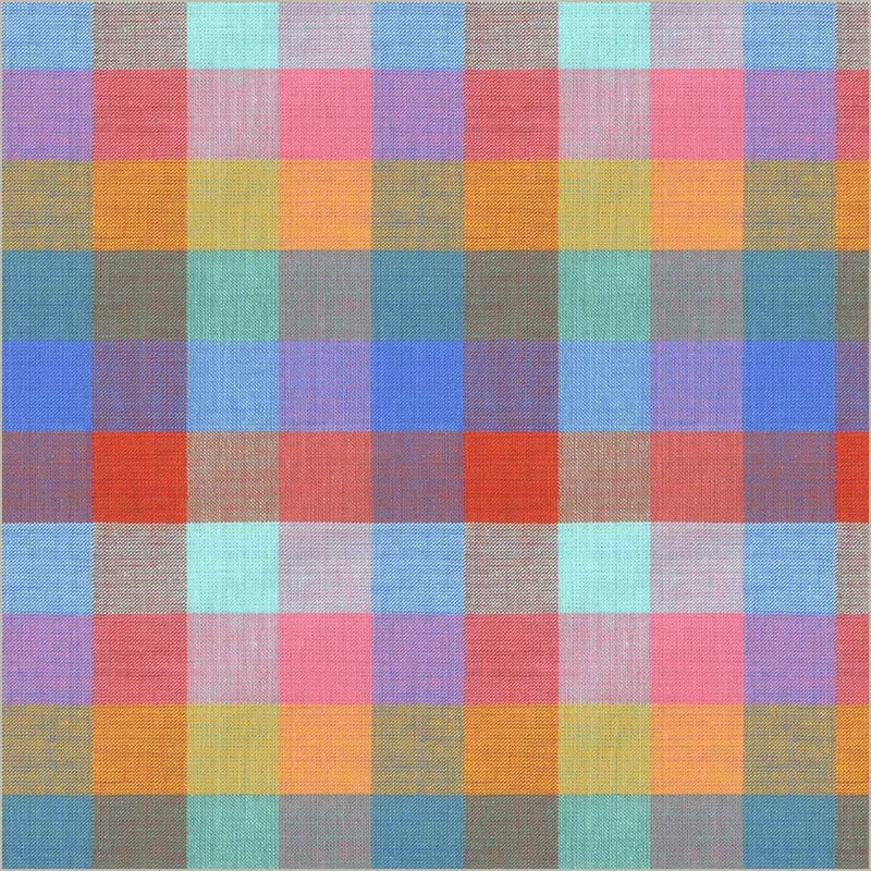 Remnant Cheerful Check Multi 24" x 108" Wide Quilt Fabric - wide quilt backing fabric for longarm quilting