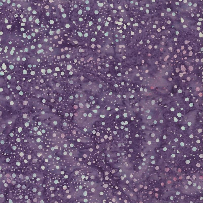 Cotton Candy Purple Dots batik quilting fabric yardage