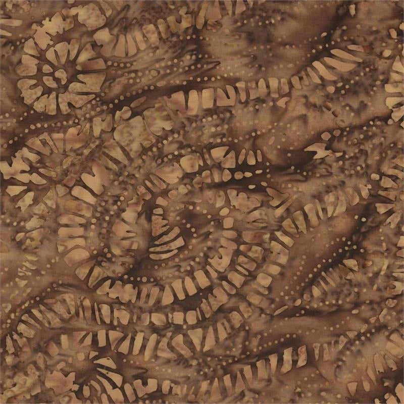 Mountain Solace Brown Fossil Batik Fabric Yardage