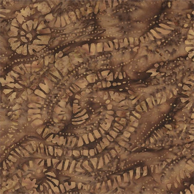 Mountain Solace Brown Fossil Batik Fabric Yardage