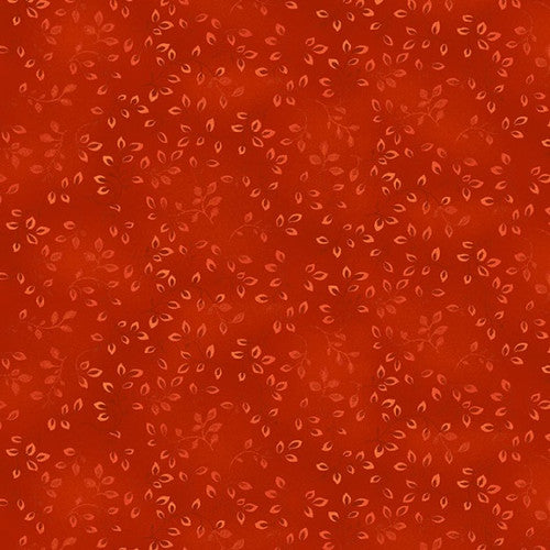 Folio Basics Dark Pumpkin Leaves Fabric Yardage