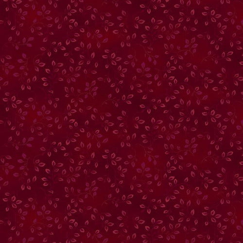 Folio Basics Wine Leaves Fabric Yardage