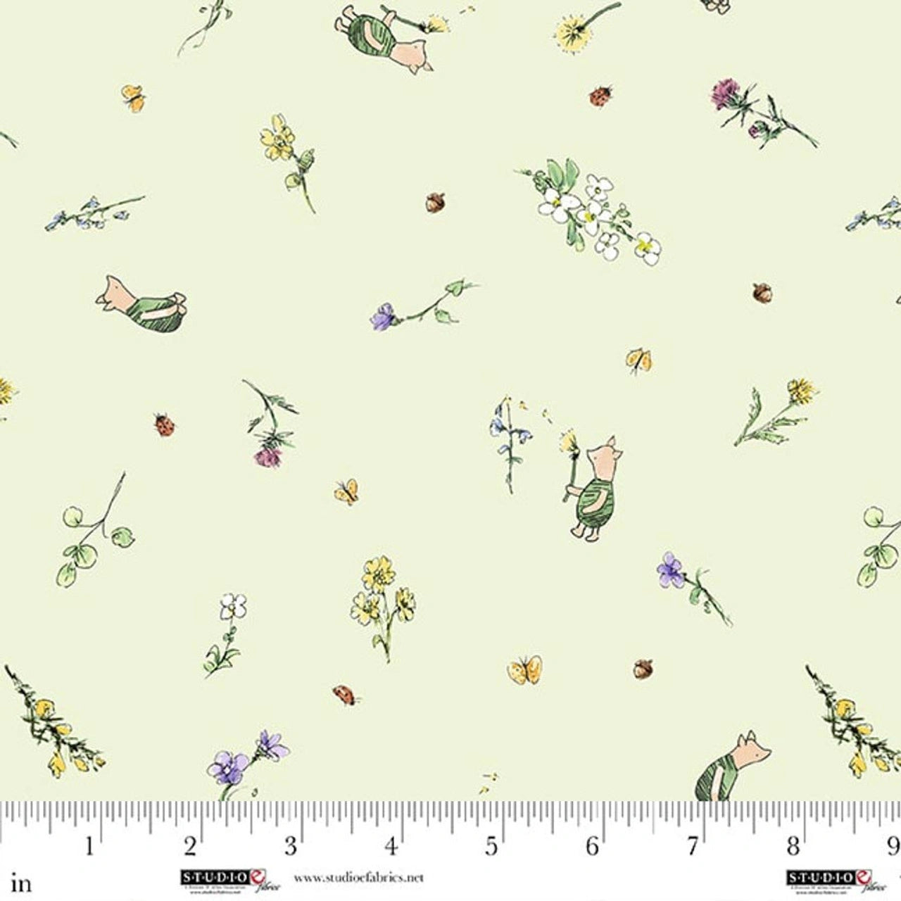Classic Winnie Piglets Fabric Yardage