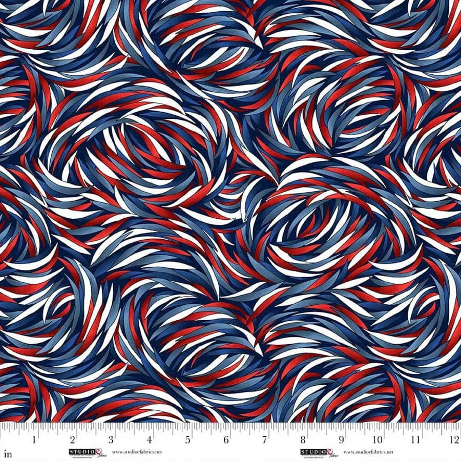 Tempest Patriotic Swirl 108" Wide Quilt Backing Fabric - image 1 - wide quilt backing fabric for longarm quilting