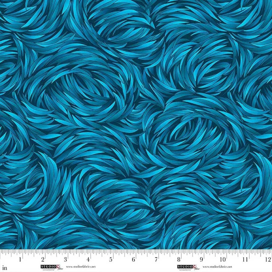 Tempest Turquoise Swirl 108" Wide Quilt Backing Fabric - image 1 - wide quilt backing fabric for longarm quilting