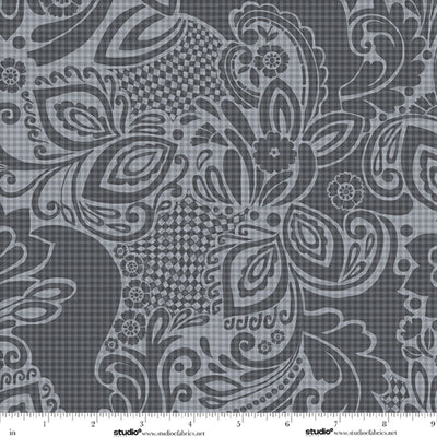 Modern Geometric Gray Modern Art 118" Wide 3 Yard Quilt Fabric Back Pack