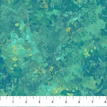 Chroma Bayou teal canvas texture fabric yardage