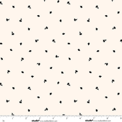 Monochrome Muse Ebony on Porcelain Ditsy Fabric Yardage