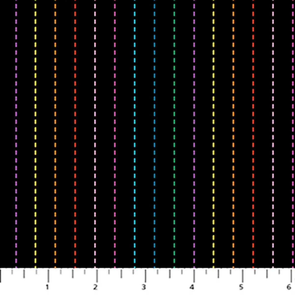 Dusk Colored Stripes on Black Fabric Yardage