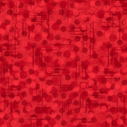 Jot Dot Red Tonal Texture Fabric Yardage