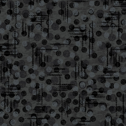 Jot Dot Black Tonal Texture Fabric Yardage