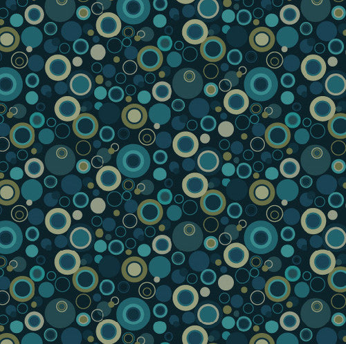 Bubble Dot Basics Navy Fabric Yardage