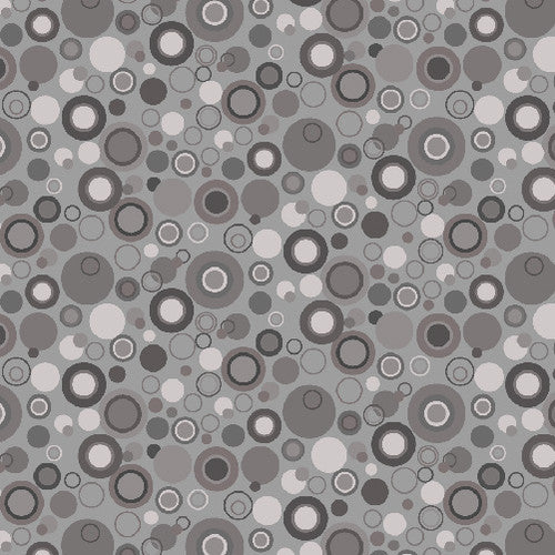 Bubble Dot Basics Grey Fabric Yardage