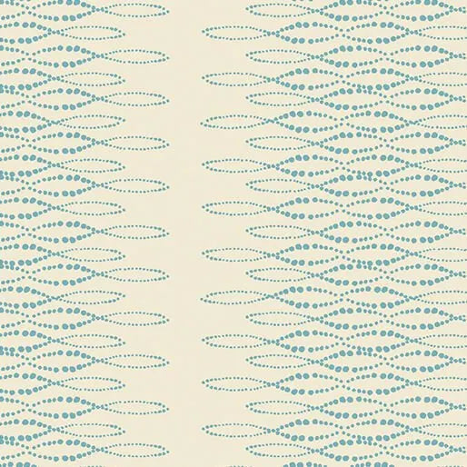 Loopy Lace Aqua Fabric Yardage