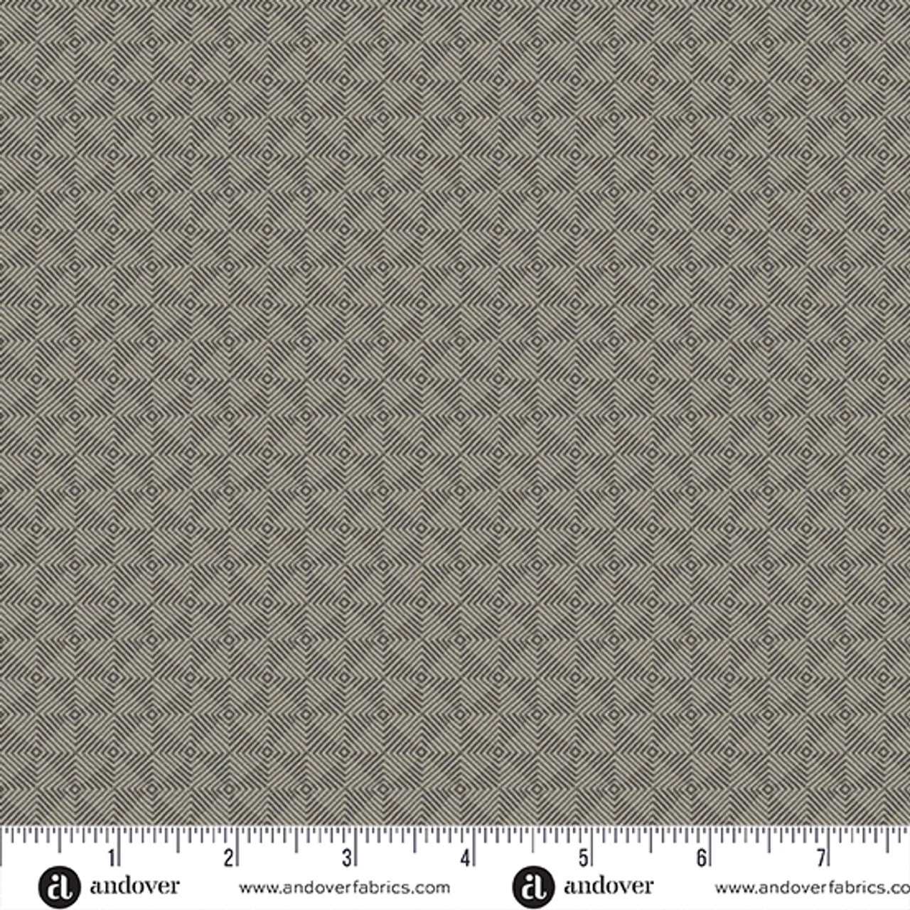 Square Dance Charcoal Fabric Yardage
