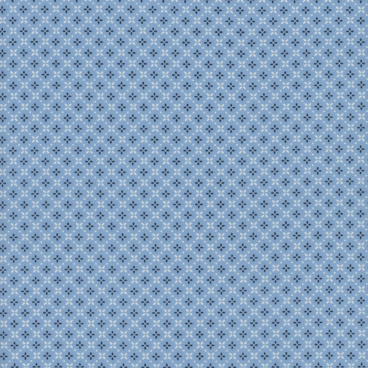 Cozy House Chambray Grandma's Stitches Fabric Yardage