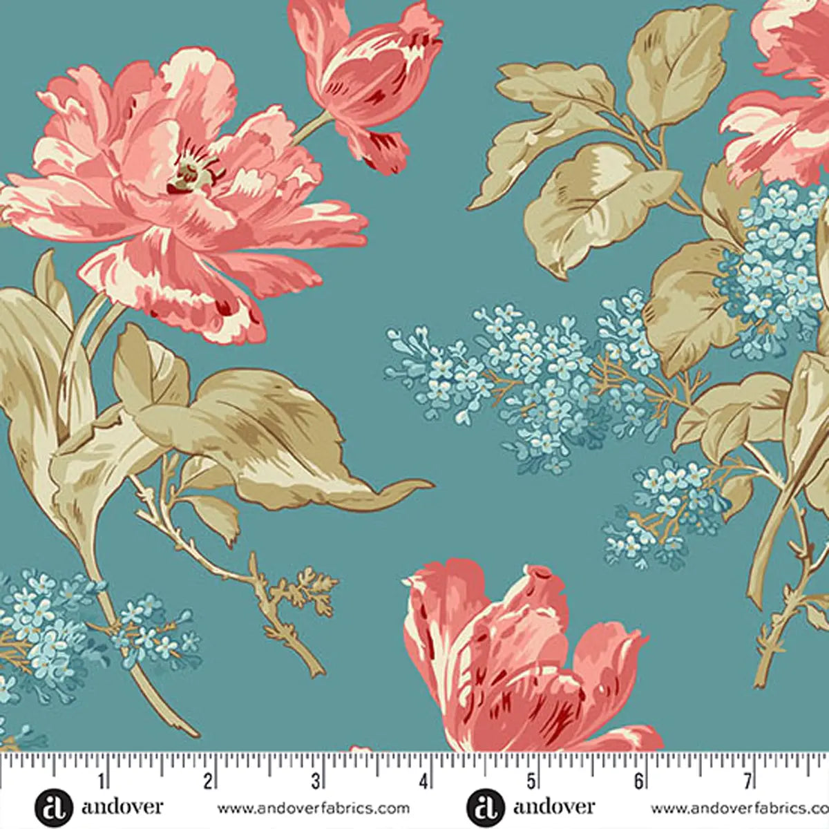 Lighthouse Summer Breeze Front Porch Bouquet Fabric Yardage