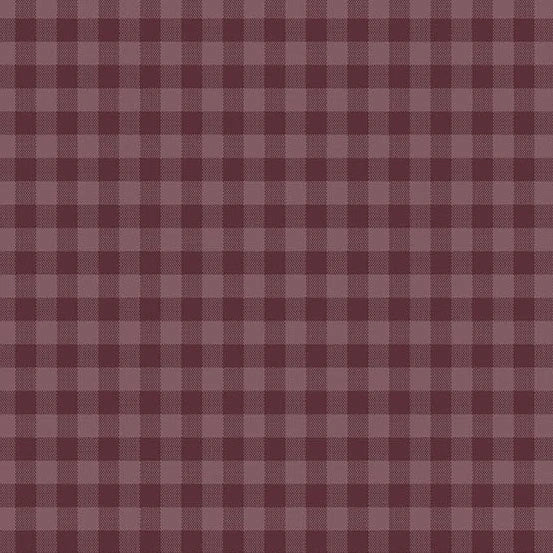 Quiltessential Gingham Plum Fabric Yardage