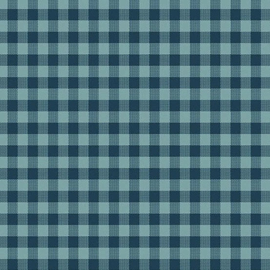 Quiltessential Gingham Indigo Fabric Yardage