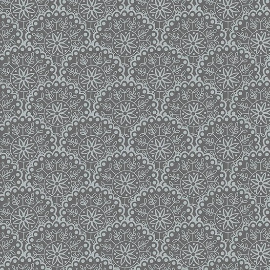 Bee Happy Gray Clamshell Fabric Yardage