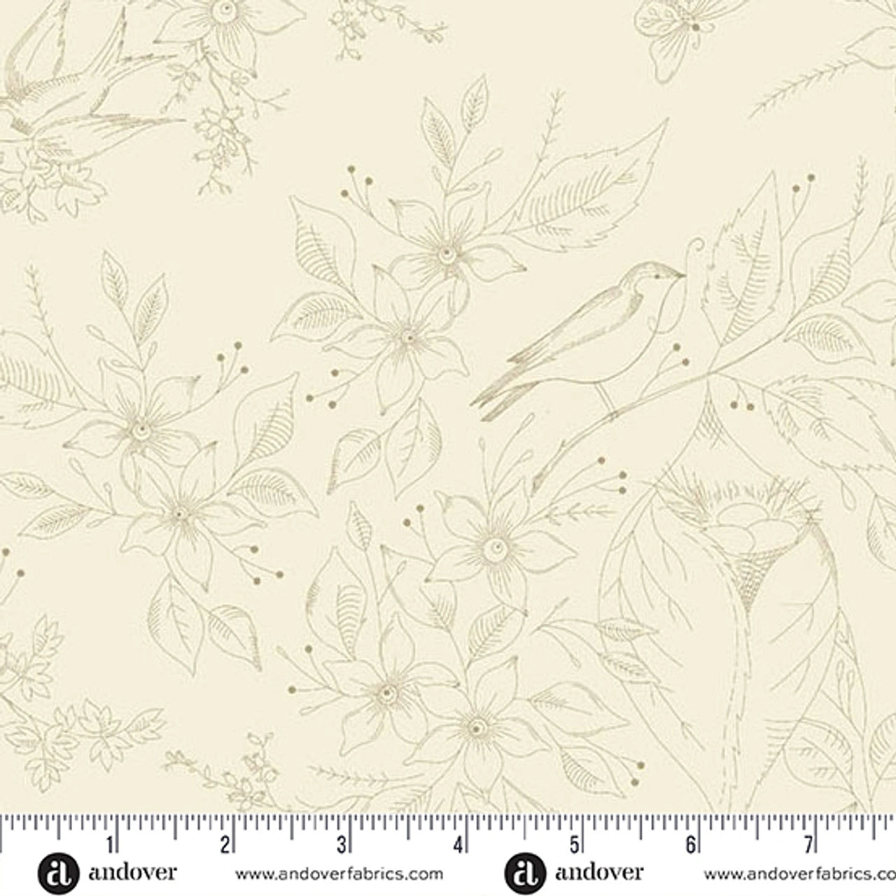 Sewing Bird Sand Sewing Bird Fabric Yardage