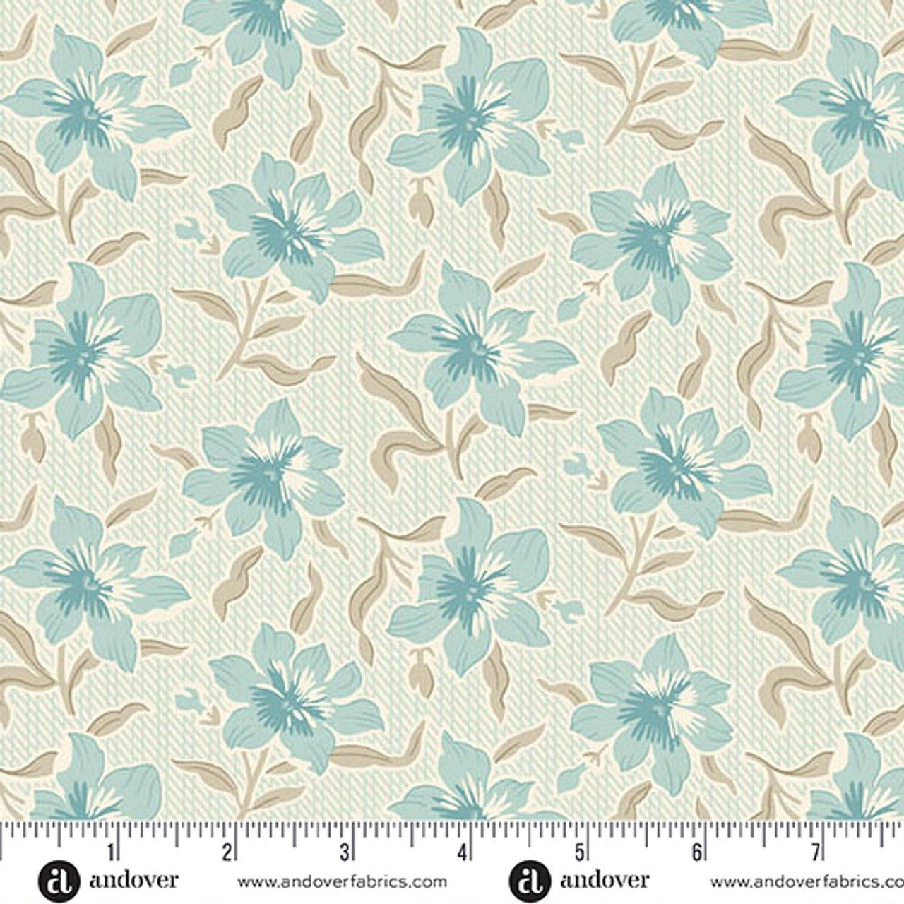 Sewing Bird Water Lily Fabric Yardage