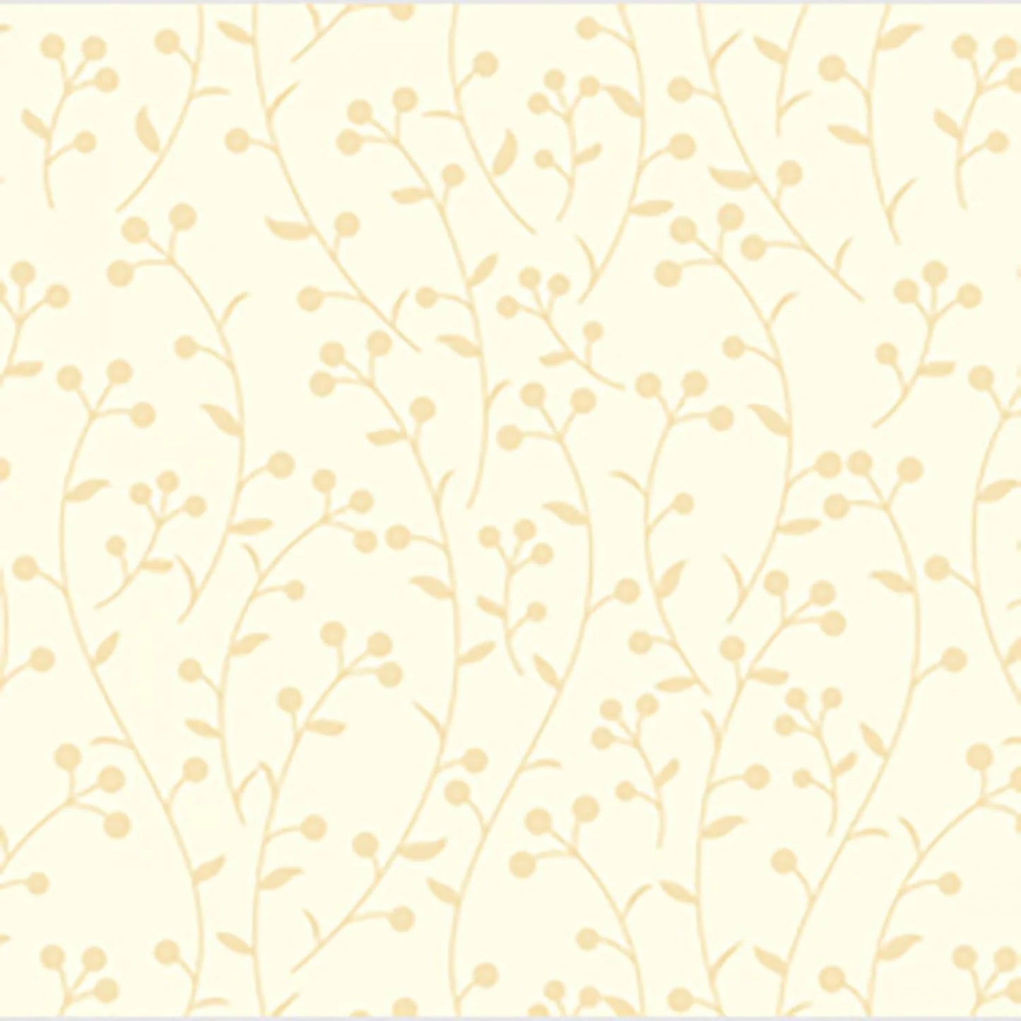 Apple Cider Cream Trailing Vine Fabric Yardage