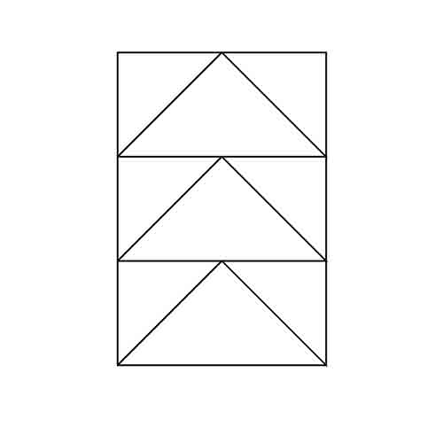 3 Flying Geese Unit Block Outline Digital File