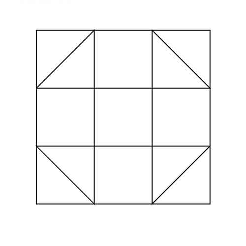 Shoo Fly Block Outline Digital File