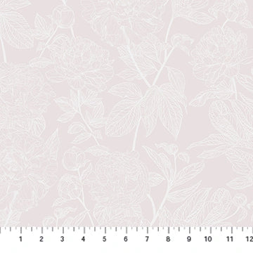 indelible: soft Doe Peony Fabric Yardage
