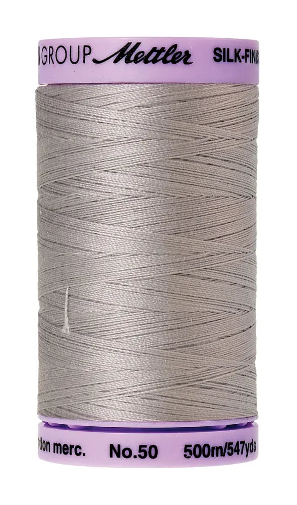 Mettler Cotton Silk Finish 50wt 500m Ash Mist