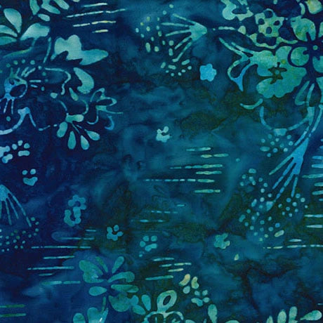 HydroHue Midnight Batik Bouquet batik fabric yardage for quilting