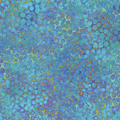 Shimmer Deep Sea Large Pebbles 108" Wide 3 Yard Quilt Fabric Back Pack