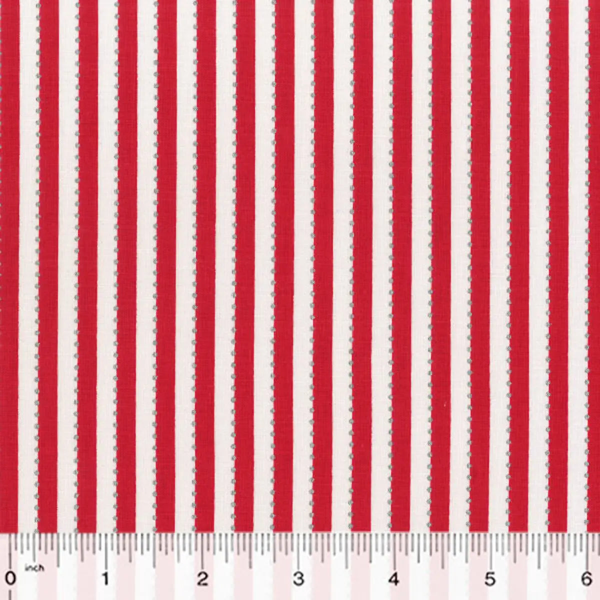 BeColorful Red and White Stripe Fabric Yardage