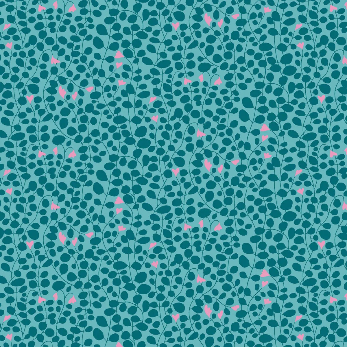 Blooming Color II Turquoise Caroline Fabric Yardage