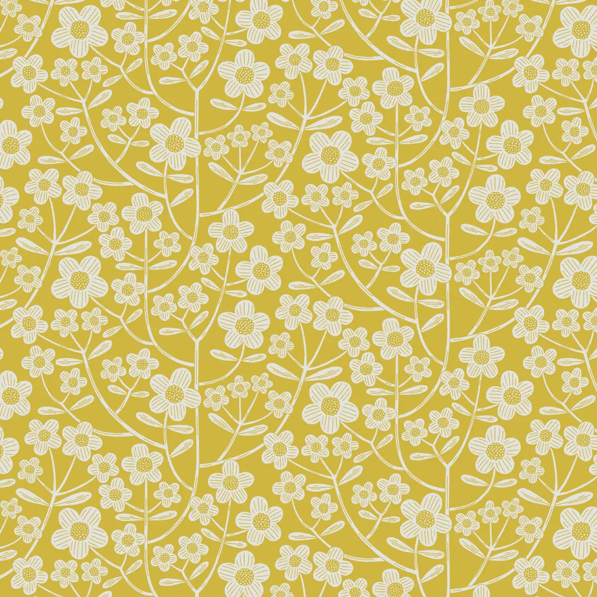Blooming Color II Yellow Brynn Fabric Yardage