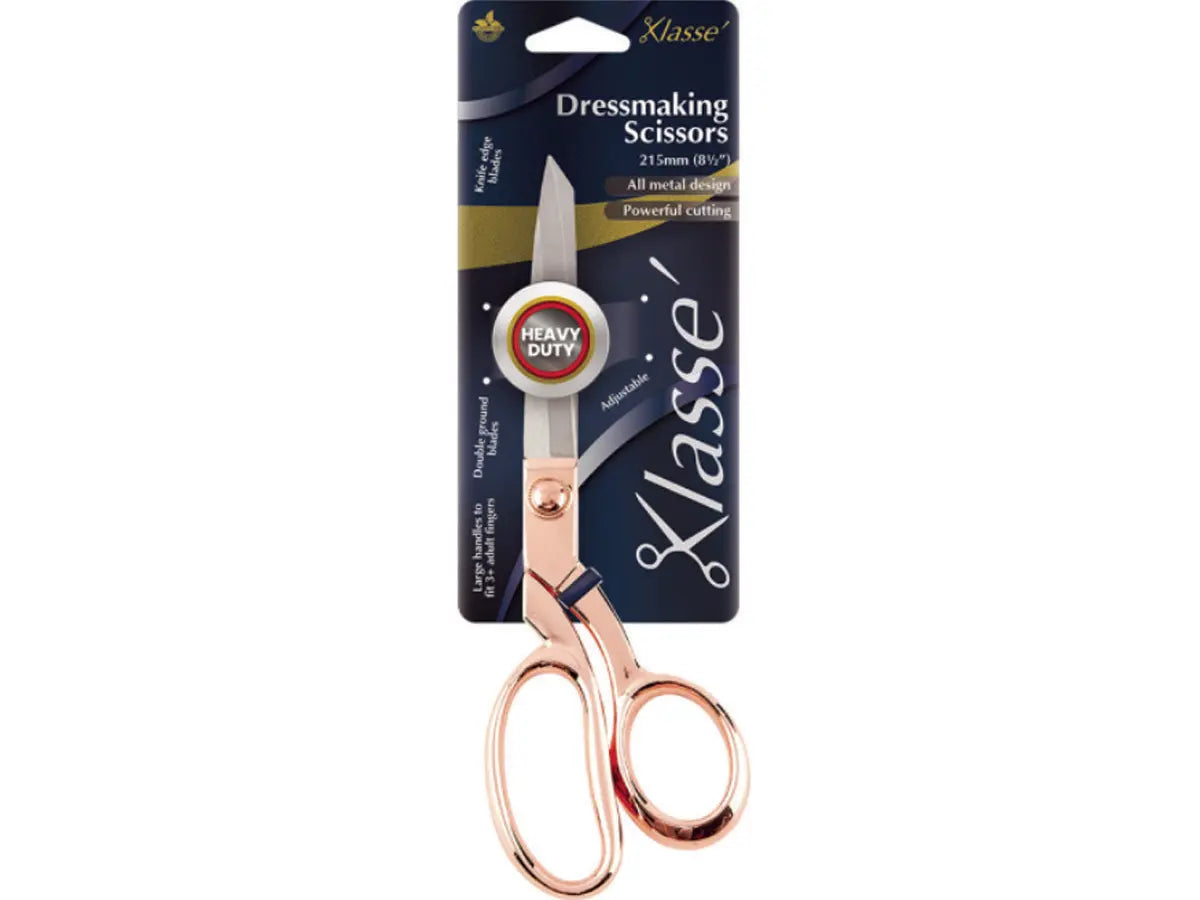 Klasse Pro 8.5" Metal Scissors w/Rose Gold Handles