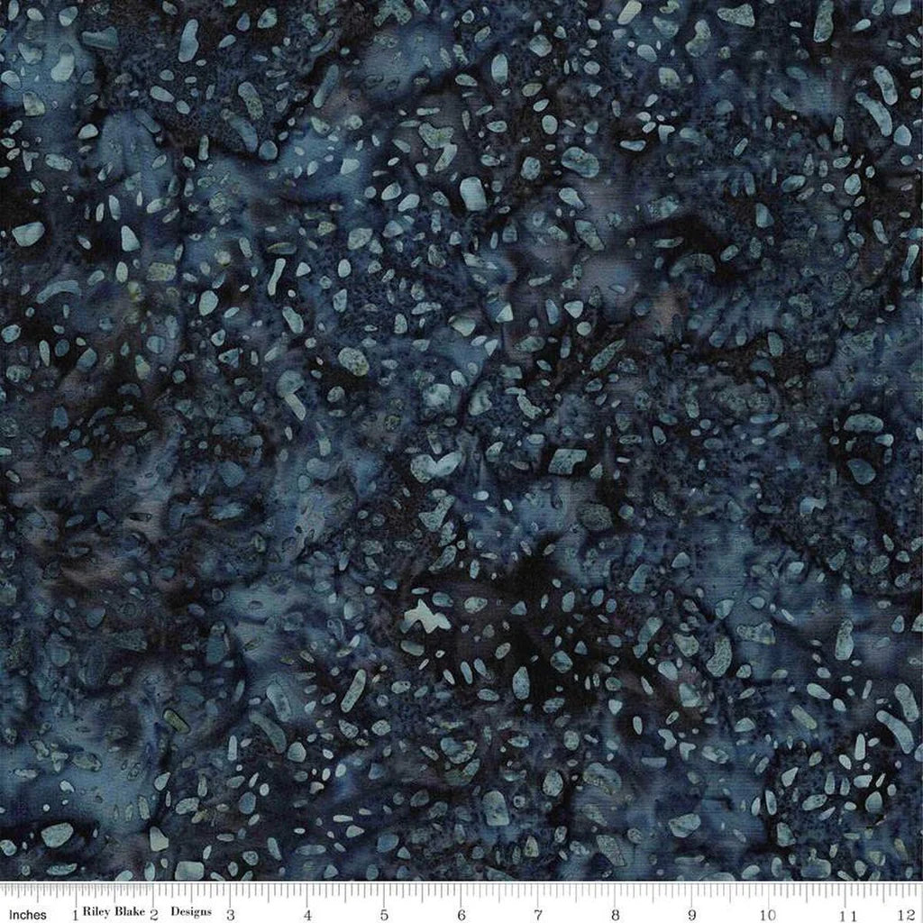 Expressions Batiks Elementals Terrazzo Indigo Dye Fabric Yardage