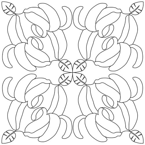 Sock Monkey Bananas Block 3 Digital File