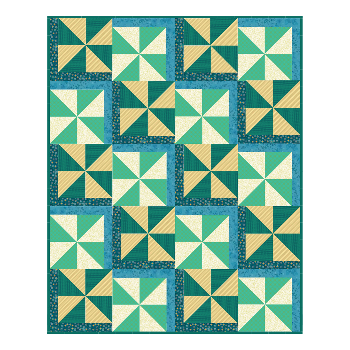 Breezy Harbor Quilt Kit - image 2 - complete quilt kit with fabric and instructions