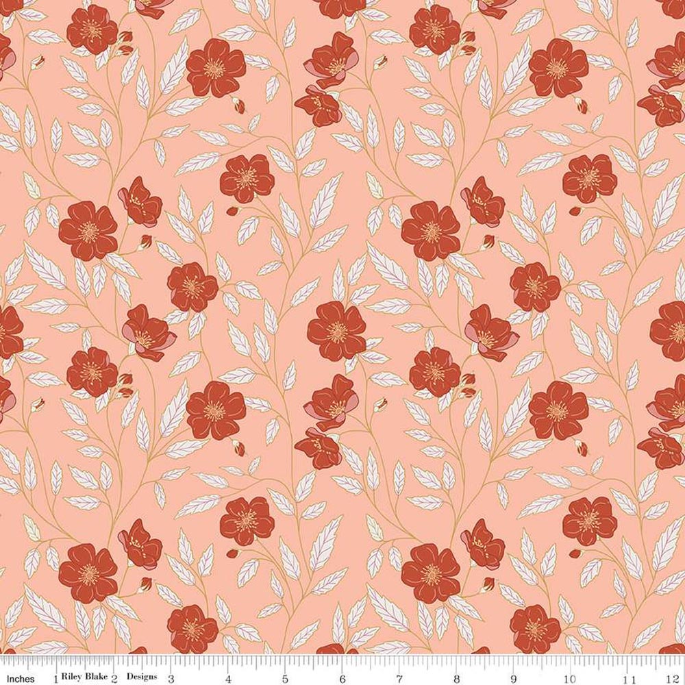 Garden Dreams Main Peaches n' Cream Fabric Yardage