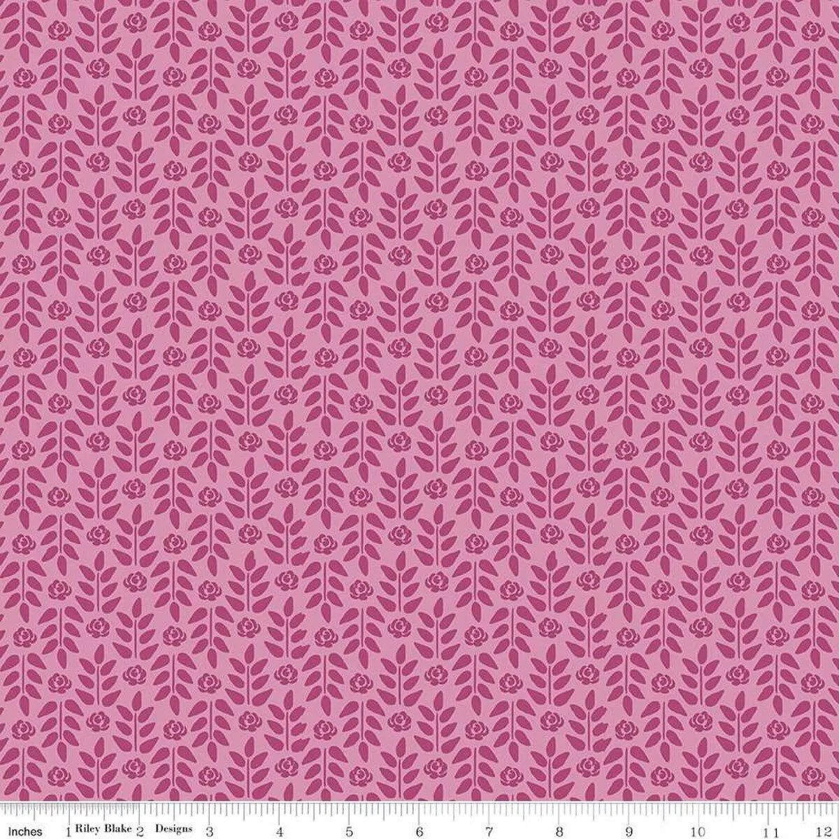 Morning Meadow Orchid Stems Fabric Yardage