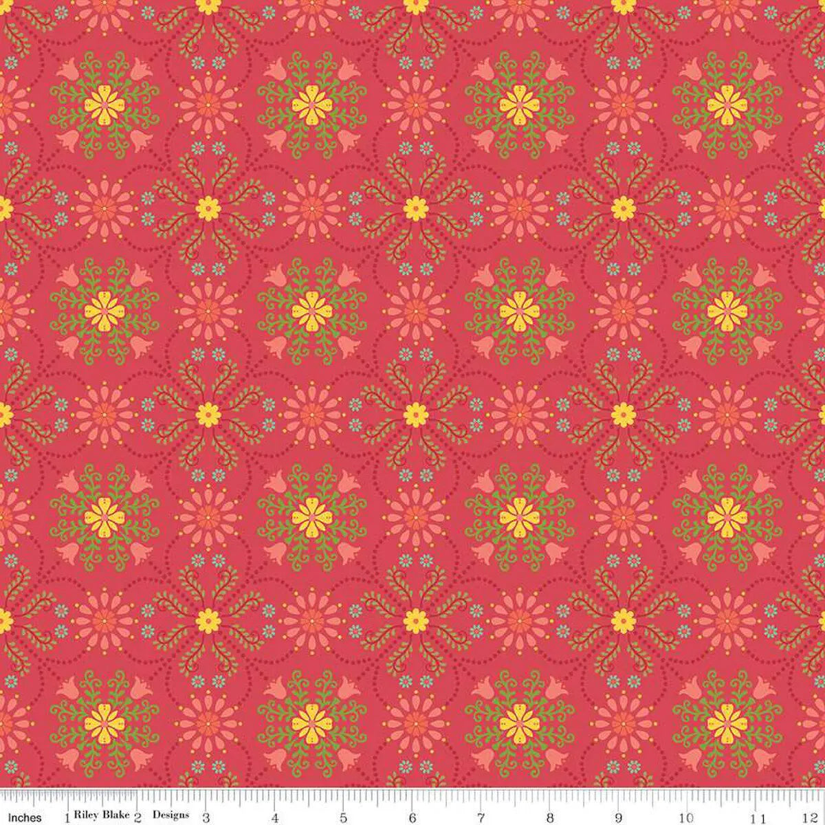 First Blooms Berry Medallions Fabric Yardage