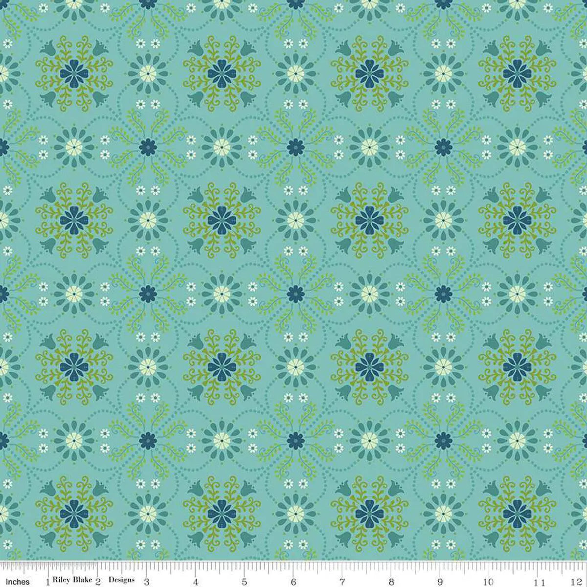 First Blooms Glacier Medallions Fabric Yardage