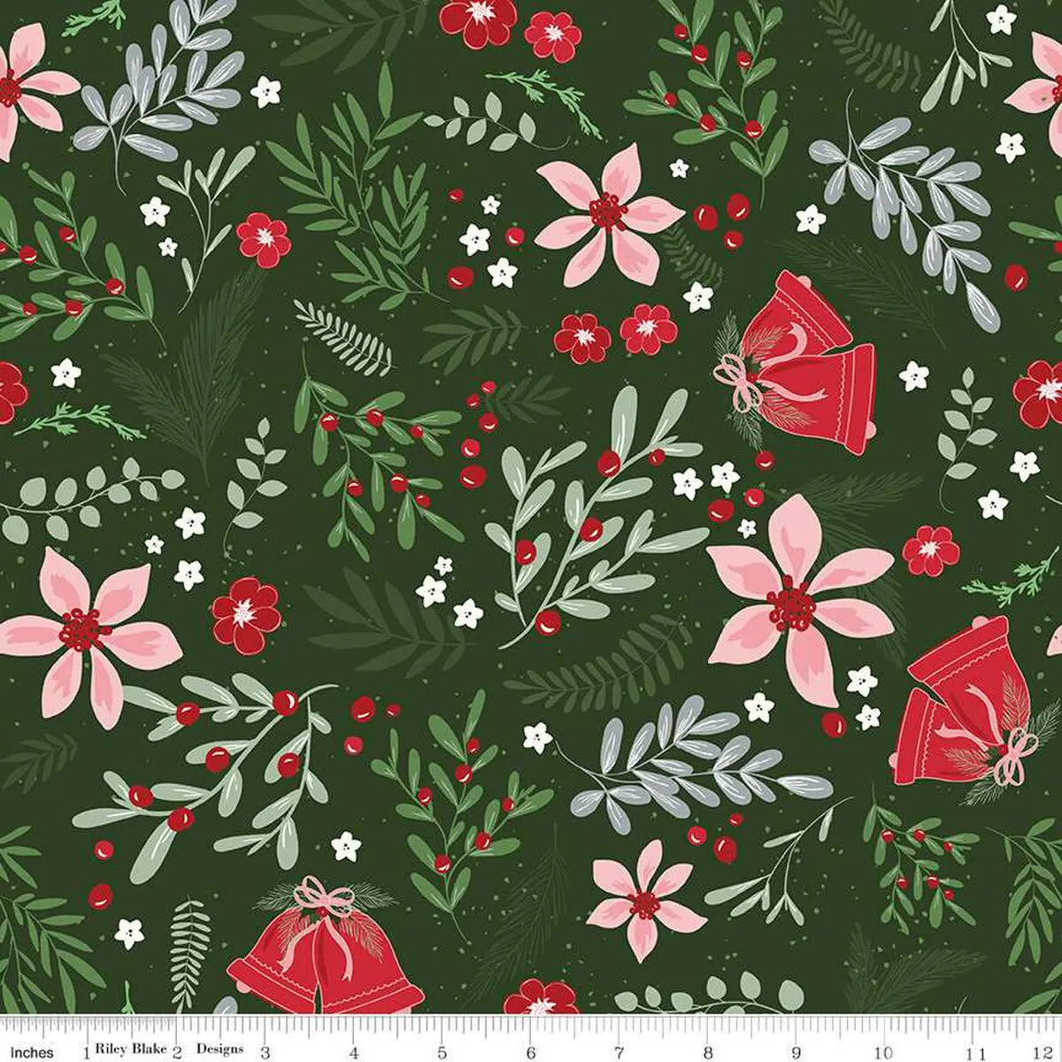 Mistletoe & Holly Forest Main Fabric Yardage