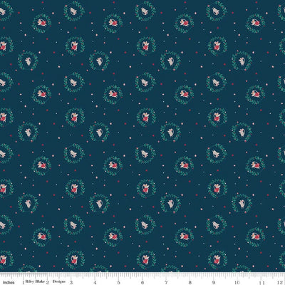 Nutcracker Tradition Midnight Christmas Mice Fabric Yardage
