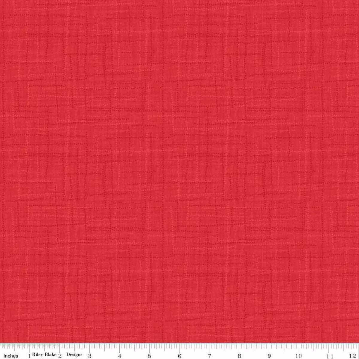 Grasscloth Red Fabric Yardage