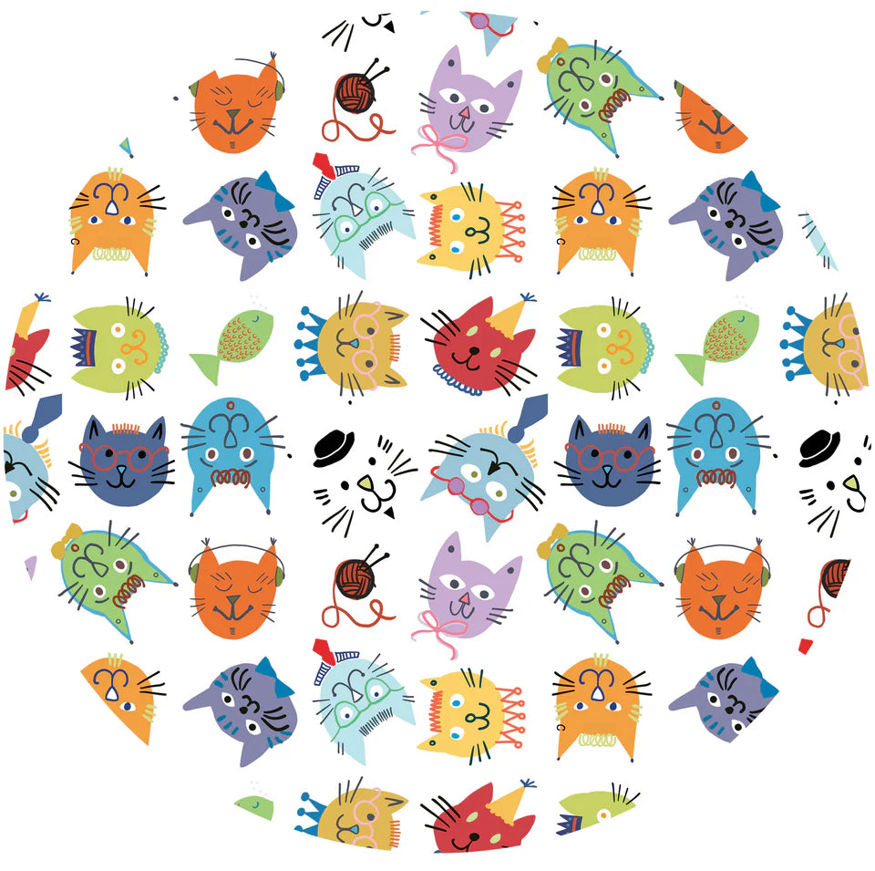 Laminated Cotton, Cool Cats, 1 yard Precut