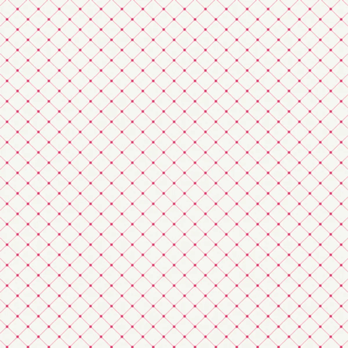 Romantica Pink on White Lattice Embrace Fabric Yardage