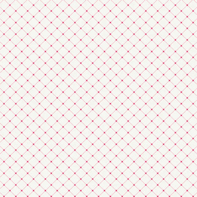 Romantica Pink on White Lattice Embrace Fabric Yardage